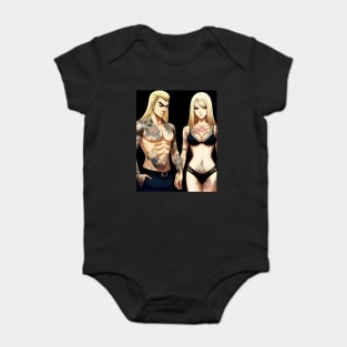 Tatoo Anime Couple Baby Bodysuit